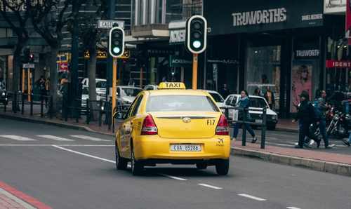 Car on a city street