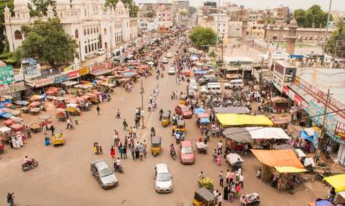 Aerial view of city