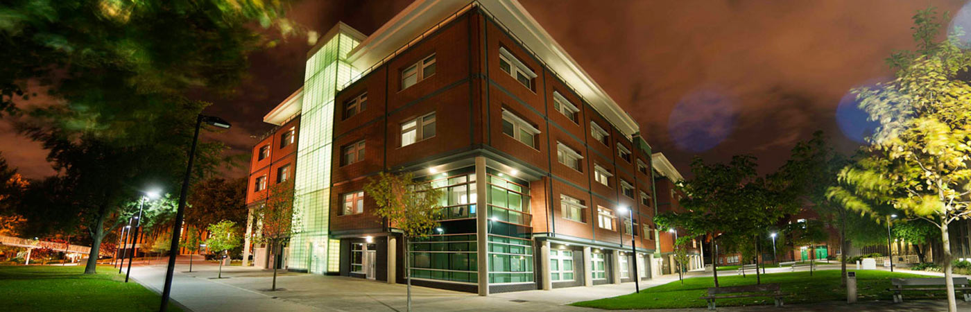 Arthur Lewis Building at night